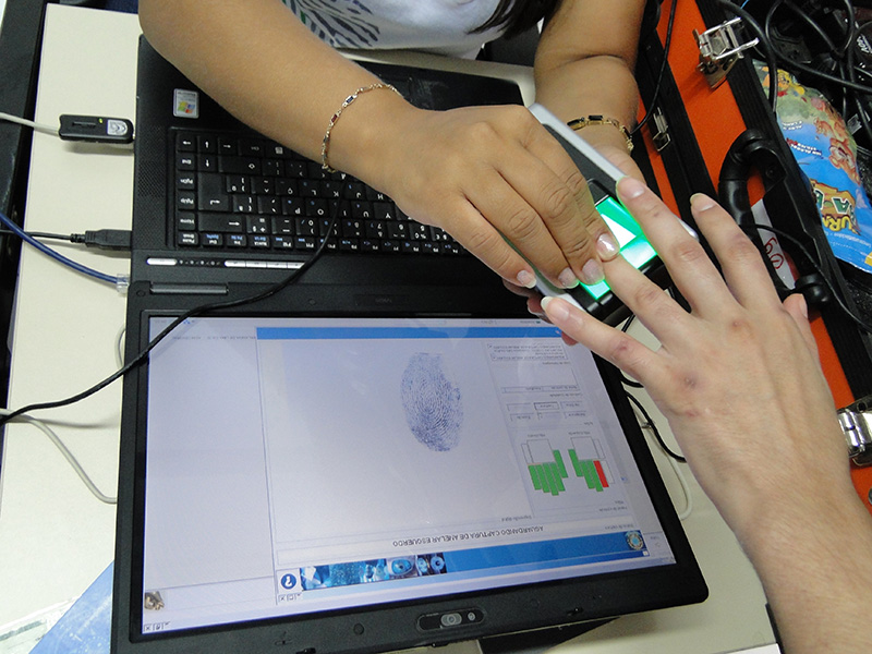 thumb recadastramento biometrico