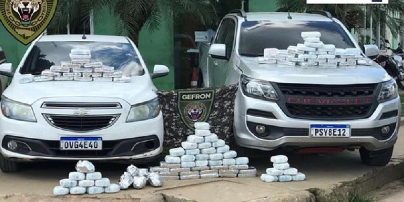 Três pessoas são presas com 115,6 kg de cocaína na BR-364
