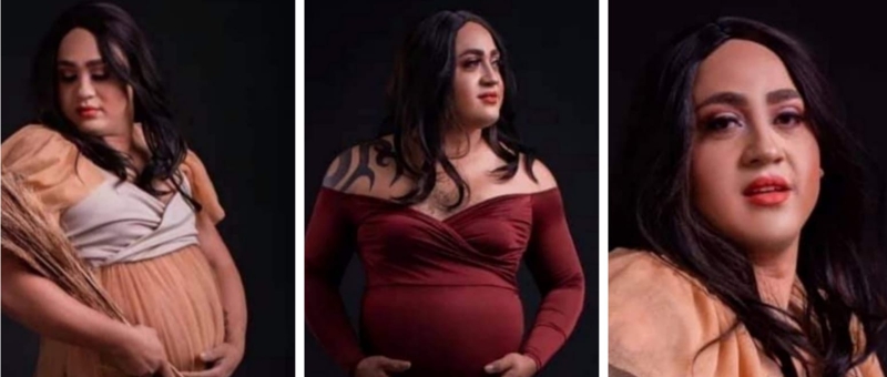 Conceituado fotógrafo acreano se transforma em grávida para homenagear a linda gestação de uma mulher