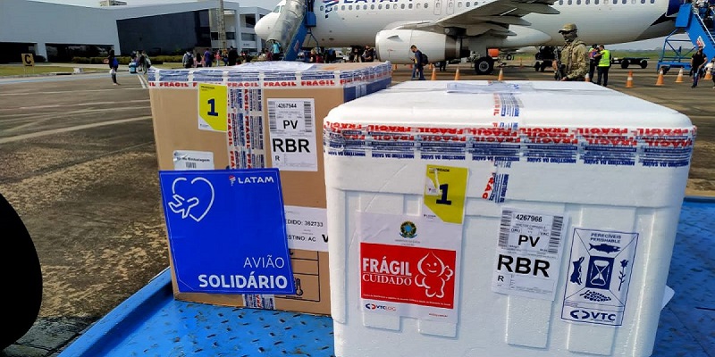 Acre recebe mais 7,3 mil doses de vacina contra a covid-19