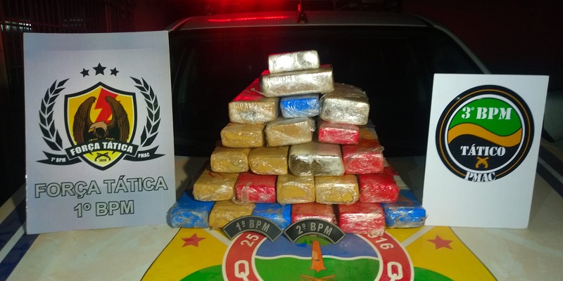 Após denúncia anônima, polícia apreende 18 kg de maconha no Acre