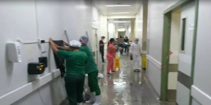 Forte temporal atinge Pronto Socorro de Rio Branco