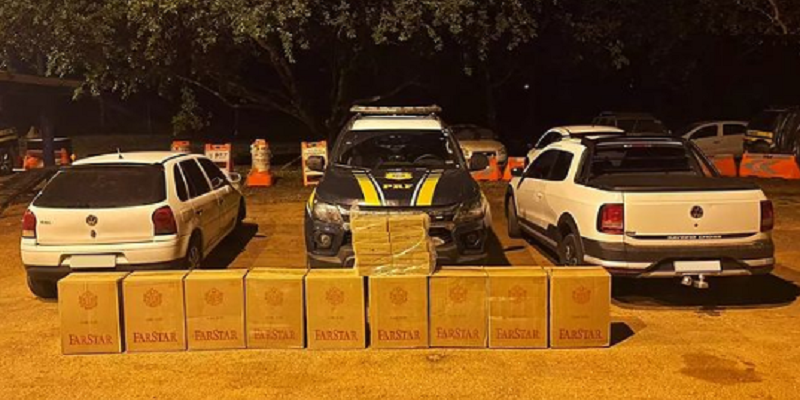 PRF apreende mais de 4 mil maços de cigarros contrabandeados