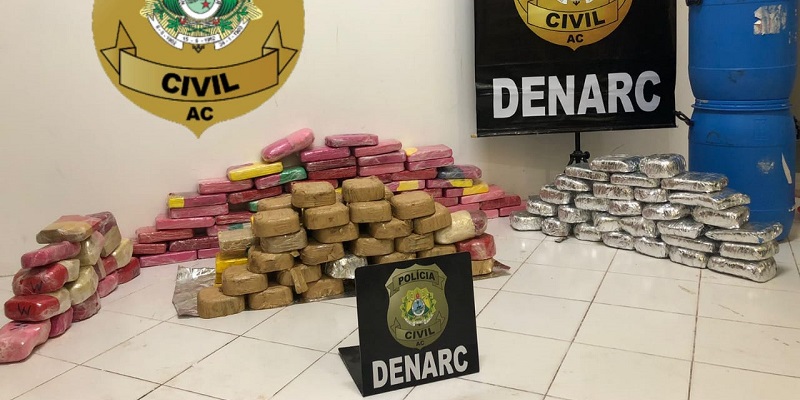 Homem é preso com 155 kg de cocaína pura na BR-364, no Acre