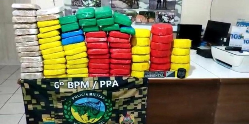 PM apreende 80 kg de drogas em zona rural de Cruzeiro do Sul