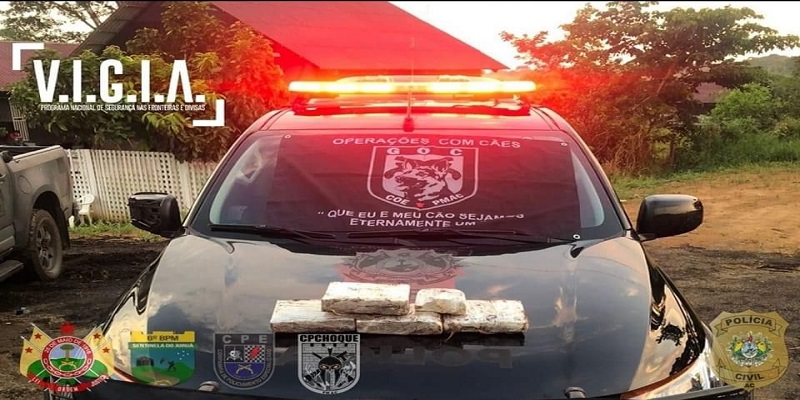 Forças de Segurança apreendem 4 kg de drogas na BR-364, no Acre