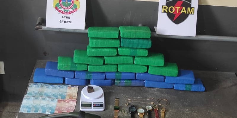 Homem é preso com mais 24 kg de drogas em Cruzeiro do Sul
