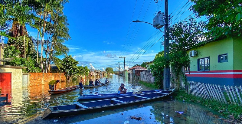 No interior, cheia do rio Tarauacá já atinge cerca de 12 mil pessoas