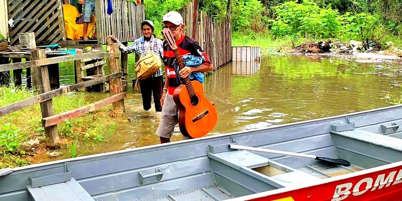 Rio Acre apresenta vazante; mais de 90 famílias estão desabrigadas