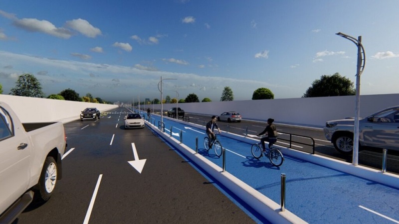 Canteiros da ciclovia da Av. Chico Mendes são retirados para revitalização