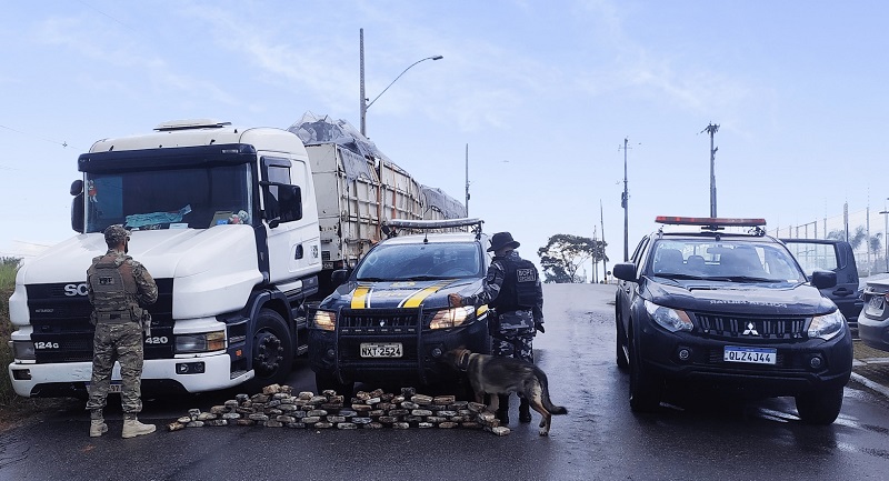 Homem é presocom 58 kg de cocaína em caminhão na BR-364, no Acre
