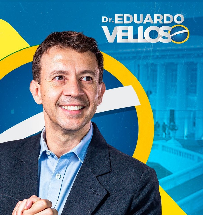 Na reta final da campanha eleitoral, pesquisas apontam Eduardo Velloso entre os primeiros para o cargo de deputado federal
