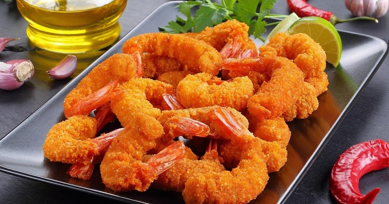 Camarão empanado