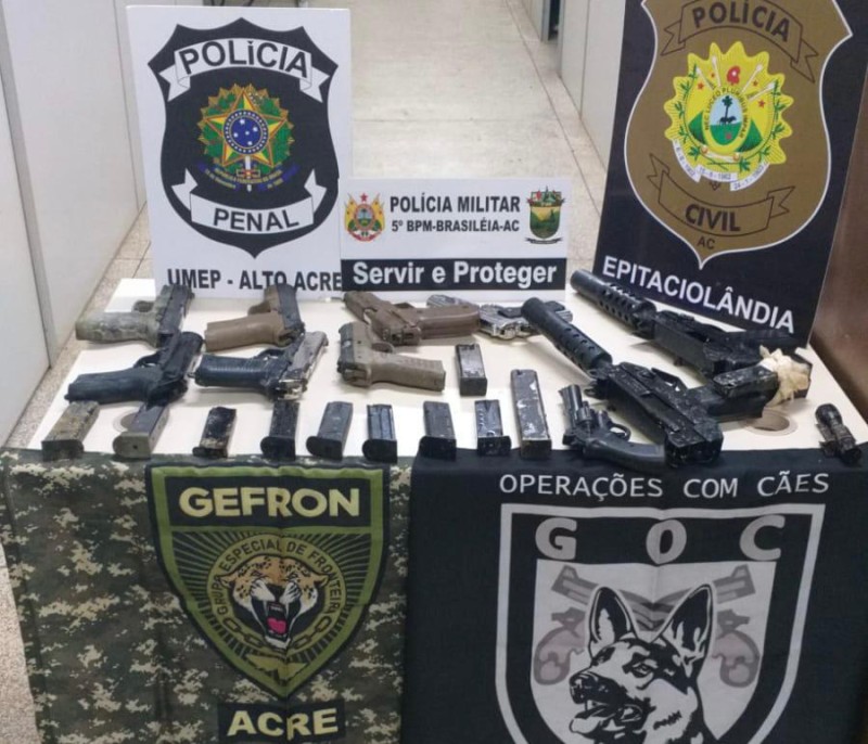 Operação Conjunta das Forças de Segurança realiza maior apreensão de armas de fogo no Alto Acre