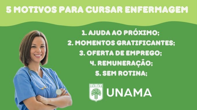 Cinco motivos para cursar Enfermagem na Unama em Rio Branco