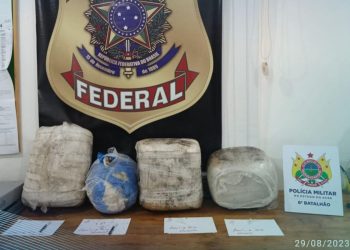 Duas pessoas foram presas com 20 kg de drogas no interior de um veículo em Rodrigue Alves