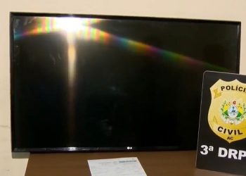 Televisão furtada é recuperada em Rio Branco após polícia rastrear código da Netflix
