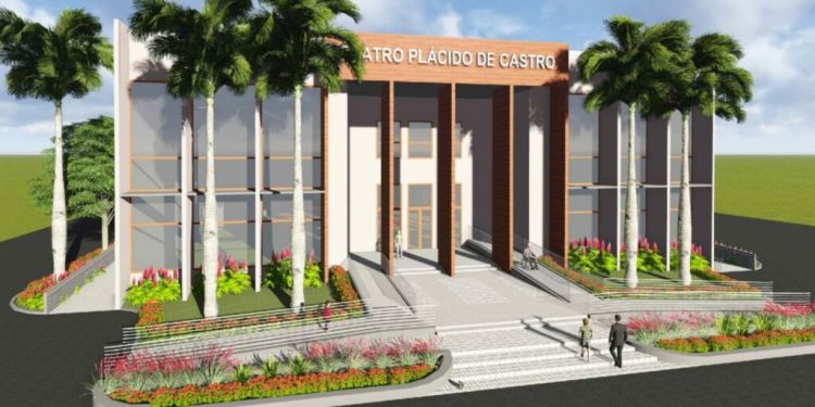 Aviso de licitação para revitalização do Teatro Plácido de Castro é divulgado no Diário Oficial do Acre