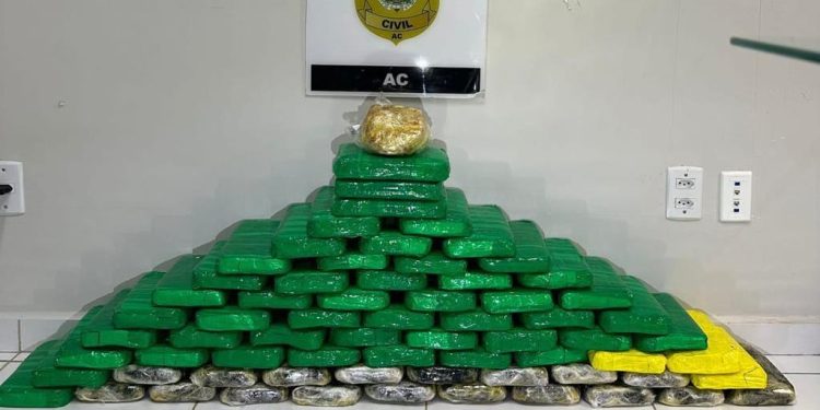 Maranhense é preso no interior do Acre após transportar cerca de 100 kg de drogas