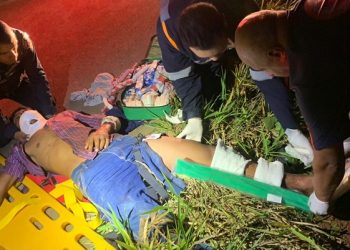 Acidente entre caminhonete e moto deixa motoqueiro em estado grave na Transacreana