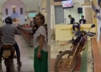 Padre explica motivo de entrar de moto em igreja no Acre: ‘Instrumento de evangelização’