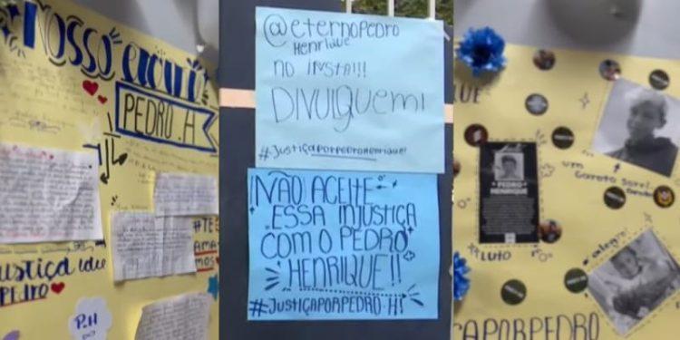 Colegas prestam homenagem ao adolescente Pedro Henrique e pedem justiça