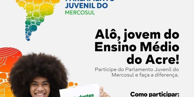 Governo e Mercosul abrem inscrições para o Parlamento Juvenil no Acre