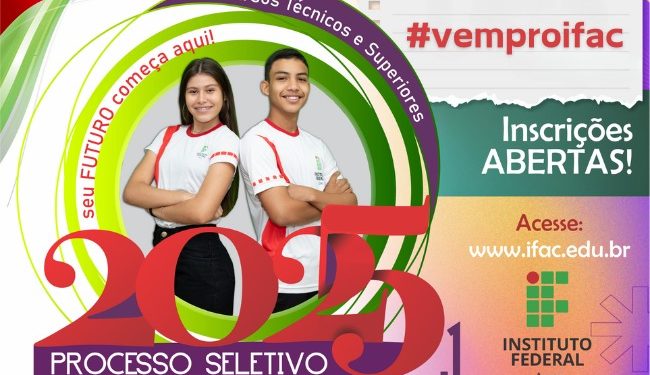 Inscrições para Ensino Médio no Ifac encerram dia 06 de dezembro