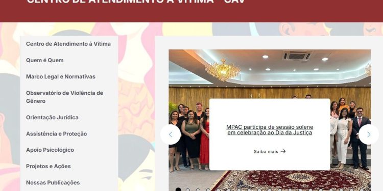 Nova página do Centro de Atendimento à Vítima do MPAC amplia acesso a serviços e denúncias de violência de gênero