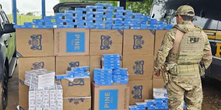 Mais de 10 mil maços de cigarros contrabandeados são apreendidos em Senador Guiomard