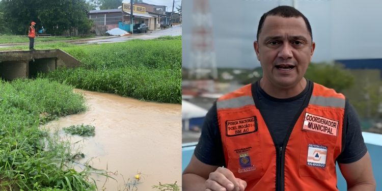 Após fortes chuvas, Defesa Civil de Rio Branco monitora igarapés e alerta para risco de transbordamento