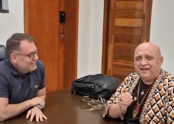 Vice Prefeito de Rio Branco e Secretário Municipal de Educação, Alisson Bestene,  recebe o jornalista e colunista Vagno Di Paula