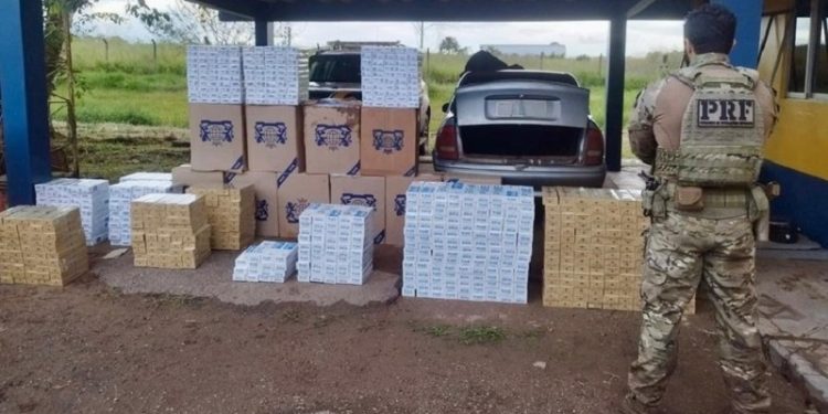 Em Senador Guiomard, mais de 13 mil maços de cigarros contrabandeados são apreendidos