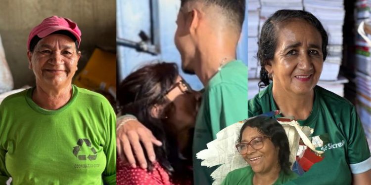 Entre maternidade e reciclagem: conheça a história das mães que tiram sustento em meio aos recicláveis