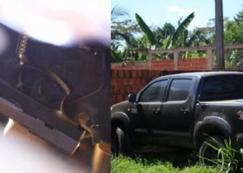 Caminhonete usada no atropelamento de Juliana Chaar é encontrada com arma entre as ferragens