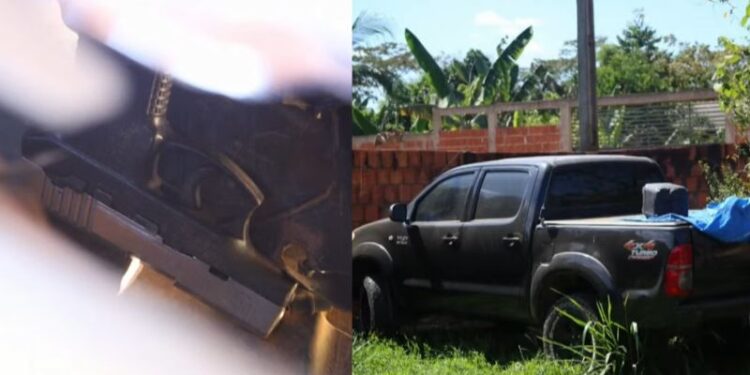 Caminhonete usada no atropelamento de Juliana Chaar é encontrada com arma entre as ferragens