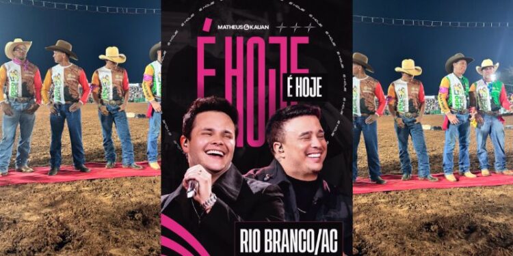 Adrenalina e hits: quinta noite da Expoacre 2025 tem rodeio e show de Matheus & Kauan