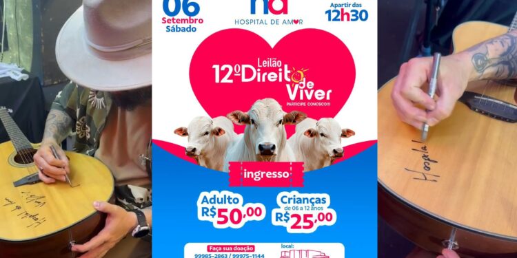 12º Leilão Direito de Viver será realizado em Rio Branco em apoio ao Hospital de Amor