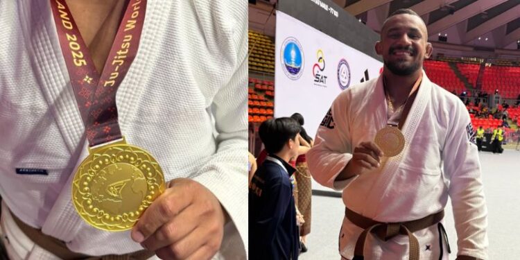 “Foi um momento épico”: acreano Wendell Barbosa conquista título no Mundial de Jiu-Jitsu na Tailândia