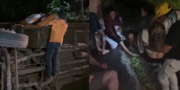 Acidente com ônibus na BR-364 deixou ao menos três vítimas com ferimentos graves