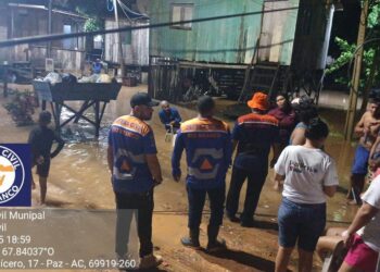 Rio Acre ultrapassa 14 metros da cota de transbordamento após chuvas intensas em Rio Branco